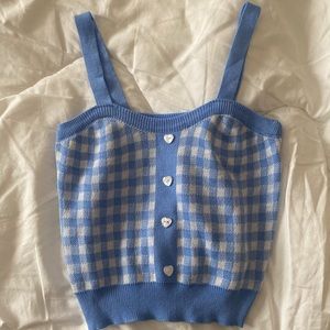 Blue Mini Crop Top